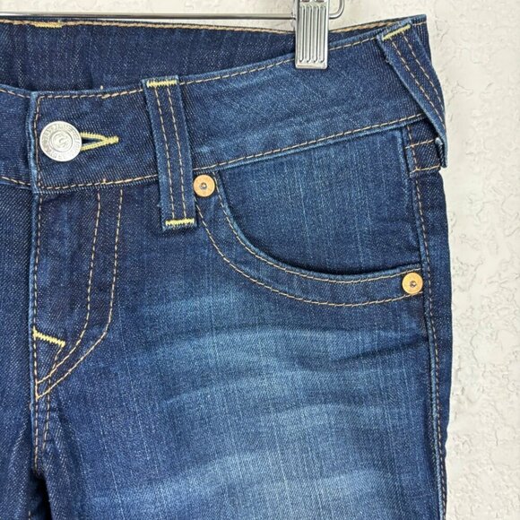 True Religion Bootcut Low Rise Dark Wash Womens Jeans Size 28‎ - Picture 4 of 14